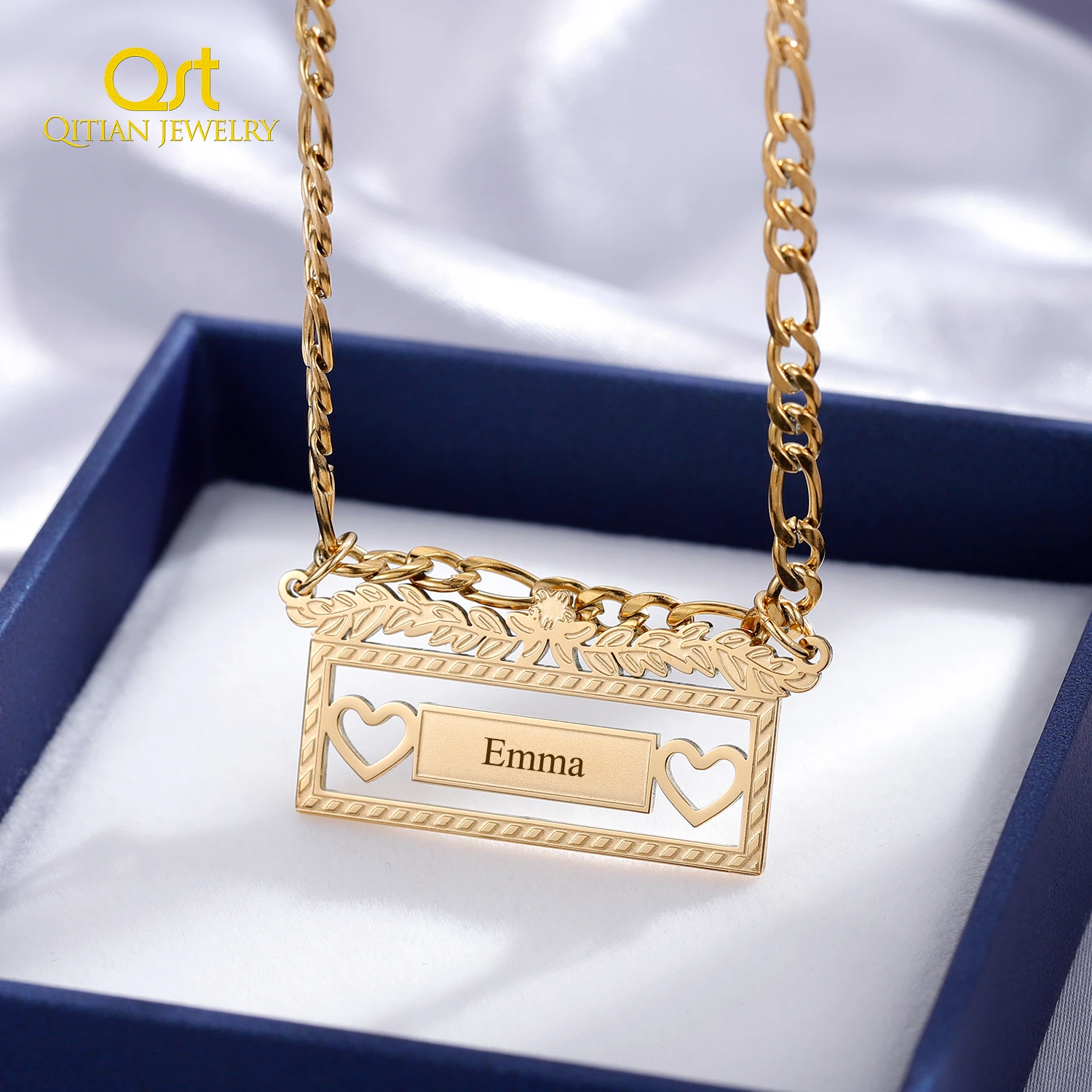 Collar con placa de identificación de oro de 18K para joyería personalizada con nombre pequeño, colgante con grabado de cualquier nombre para regalo del Día de la madre|Personalizado Collares| - AliExpress