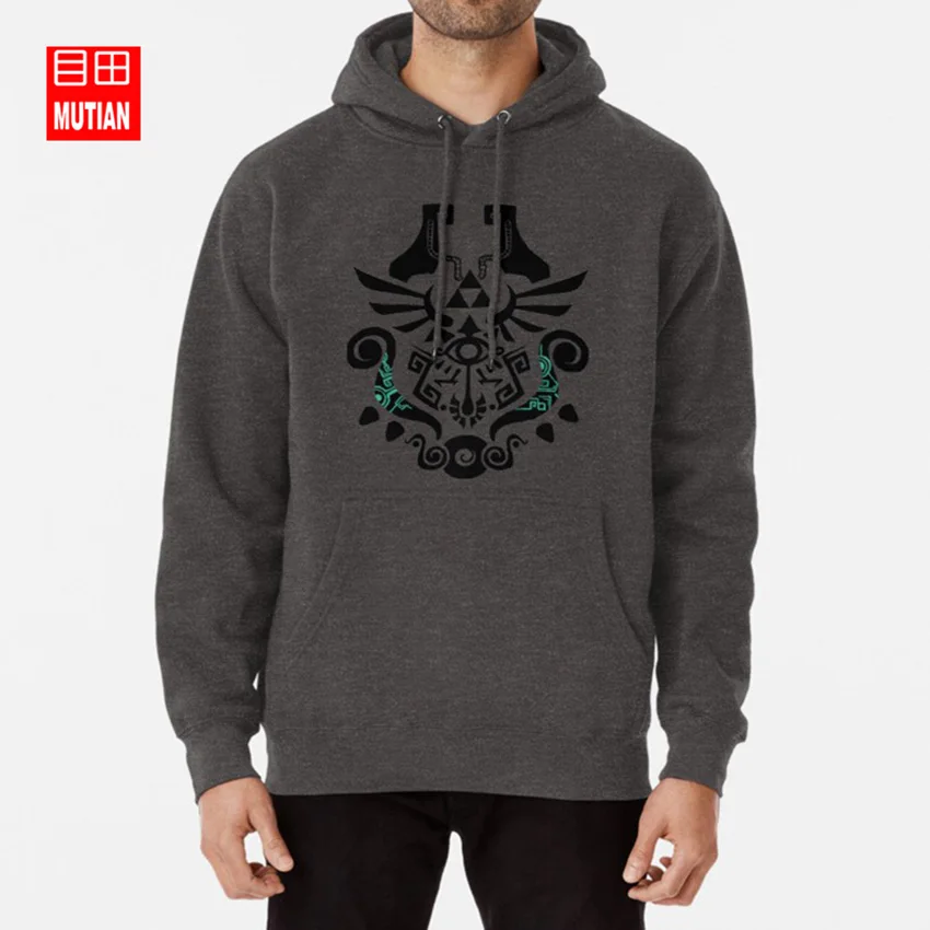 Legend of zelda(mashup) толстовки legend zelda legend of zelda link shiekah eye midna Сумеречная принцесса ветер - Цвет: darkgrey-hoodie