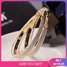 Винтажные стильные женские ювелирные изделия, тусклые круглые Висячие вечерние серьги 5,5 см* 5 см, подарок, Прямая поставка