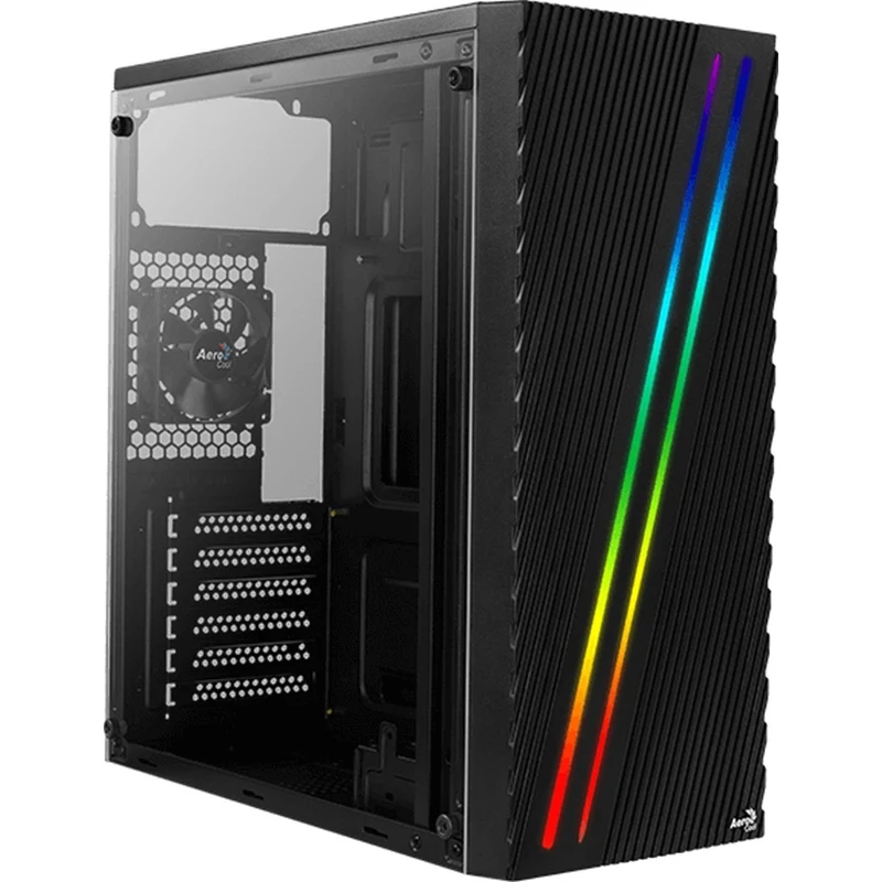 Корпус Aerocool Streak-A-BK-v1 черный без БП ATX 1x80mm 2xUSB2.0 1xUSB3.0 audio