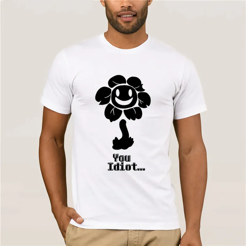 Новая модная трендовая забавная Мужская футболка Undertale Flowey Game унисекс летние