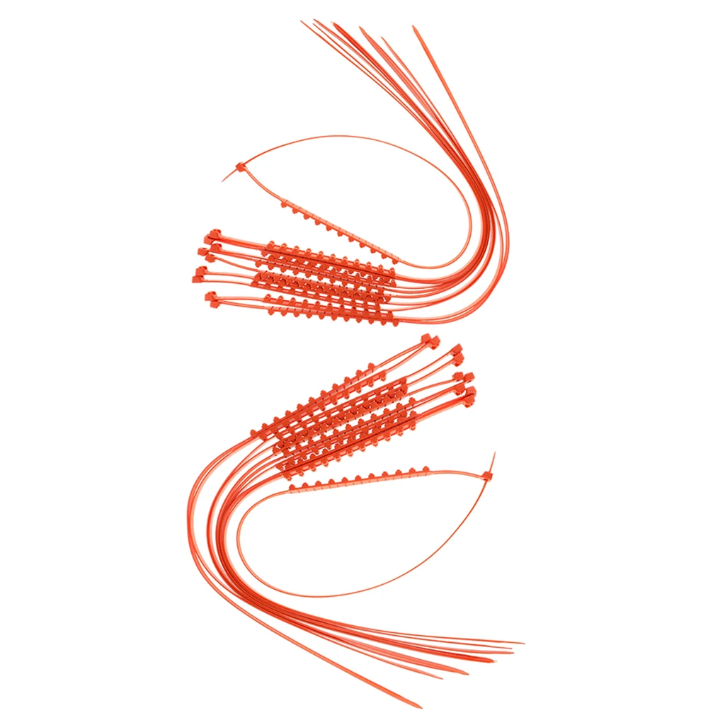 Car Snow Chains, Anti-slip Tire Cable Tire Chain for Most Cars, Pickups, and SUVs - Set of 20Pcs, Orange