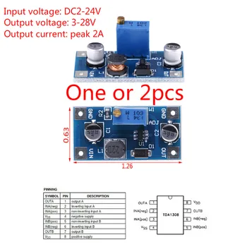 

One Or 2pcs2A DC-DC Power Supply Boost Step Up Volt Converter 2V-24V To 3V 5V 6V 9V 12V 19V 3.2cmx1.6cm