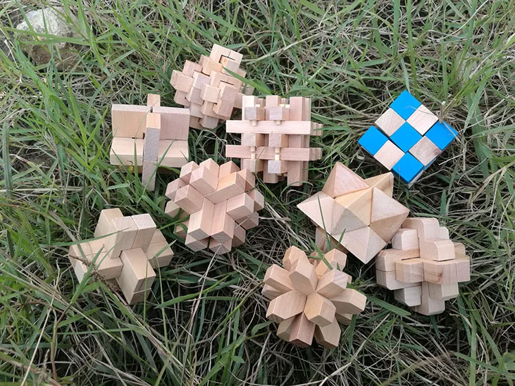 9 шт./компл. бук 3D ручной работы ламповый замок Luban lock деревянные игрушки взрослые образовательные головоломки для детей игрушки для взрослых подарок на год