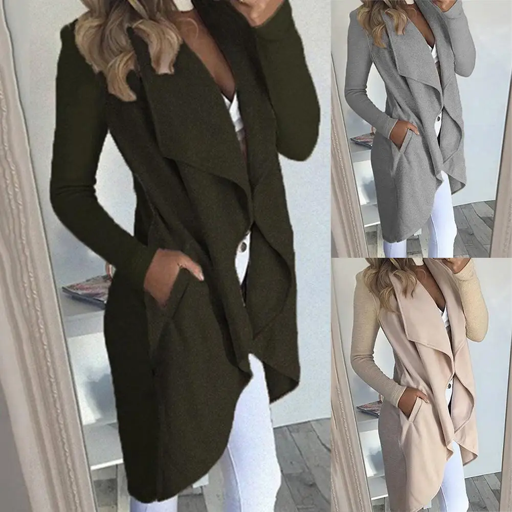 Corgy Women Casual Coat for Winter Fall Women Polyester Winter Coat Outwear Womens Open Front Long Coat Casual Jackets