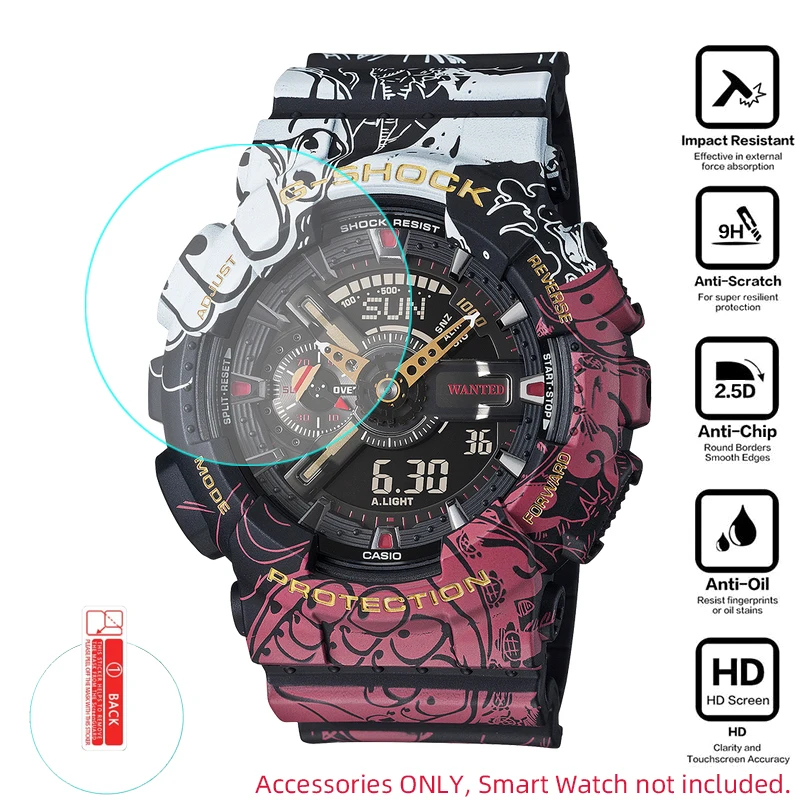 Pellicola Proteggi Schermo In Vetro Temperato Per Casio G-Shock Ga-110/100 Ga100 Ga110 Wsd-F10/F20 Prw-6000/6100 Tr750 Tr80 Tr770