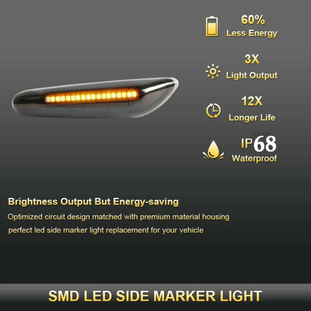 Лампы указателя поворота 3528SMD запасные части боковой индикатор отметки