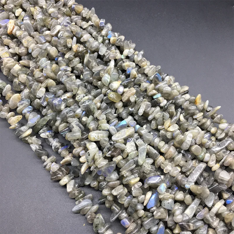 

Natural stone irregular shape loose beads Labradorite string bead For jewelry making DIY bracelet necklace accessories size5x8mm