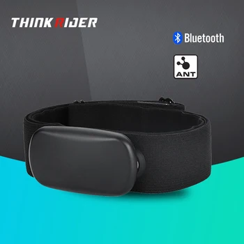 

ThinkRider Heart Rate Monitor Chest Strap ANT+ Bluetooth 4.0 Fitness Sensor Compatible Belt Wahoo Polar Garmin Connected Cycl