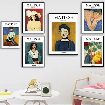

Abstract Portrait Henri Matisse Fashion Retro Posters And Prints Wall Art Canvas Painting Pictures For Living Room Home Decor