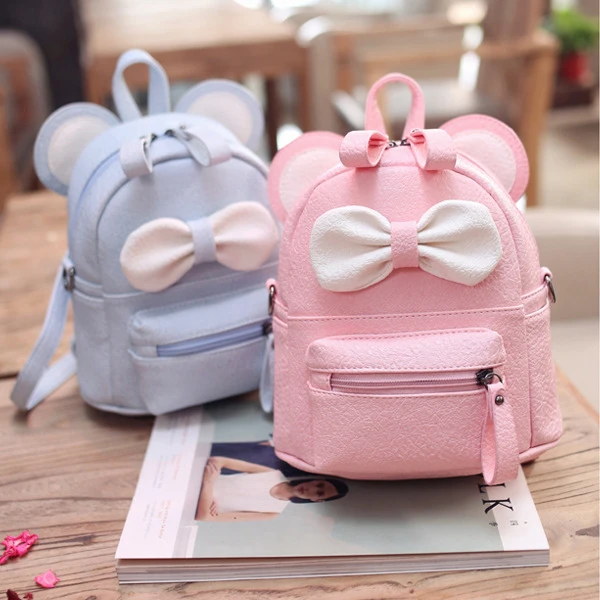 Disney Mickey mouse children shoulder bag girl minnie handbag small bag kid  cute bow small backpack baby school bag