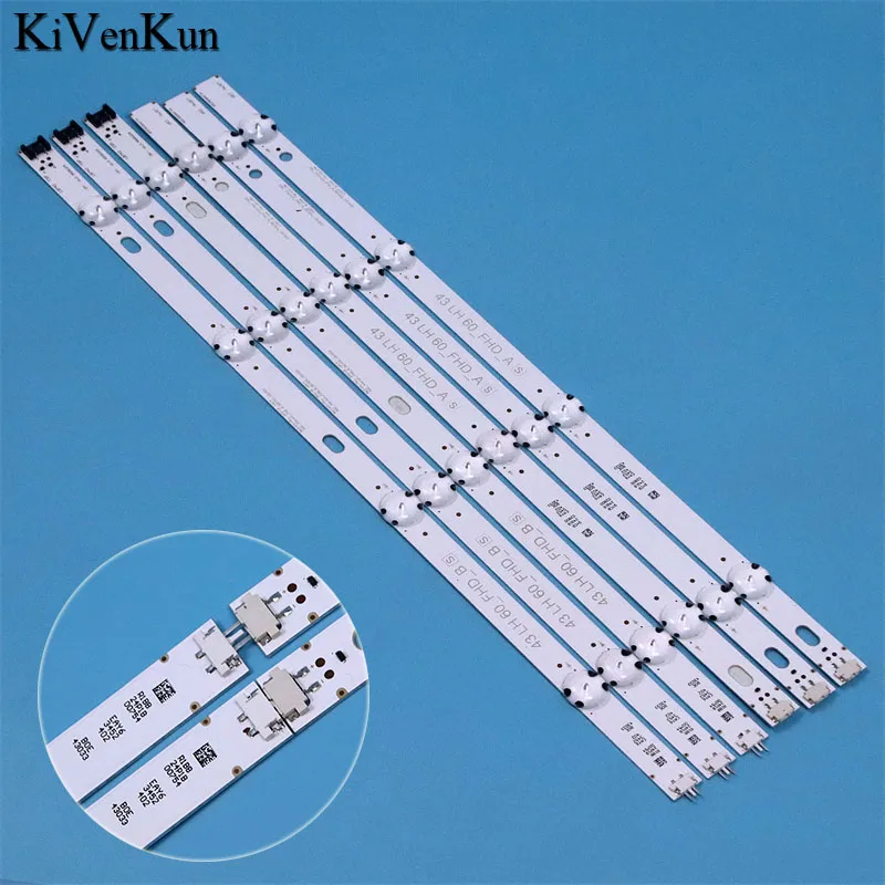 

TV's LED For LG 43LH6040 43LH6047 43LH604V 43LH605T 43LH609V 43LH615V 43LH630V 43LH640V Backlight Strips Band Rulers 43LH60 FHD