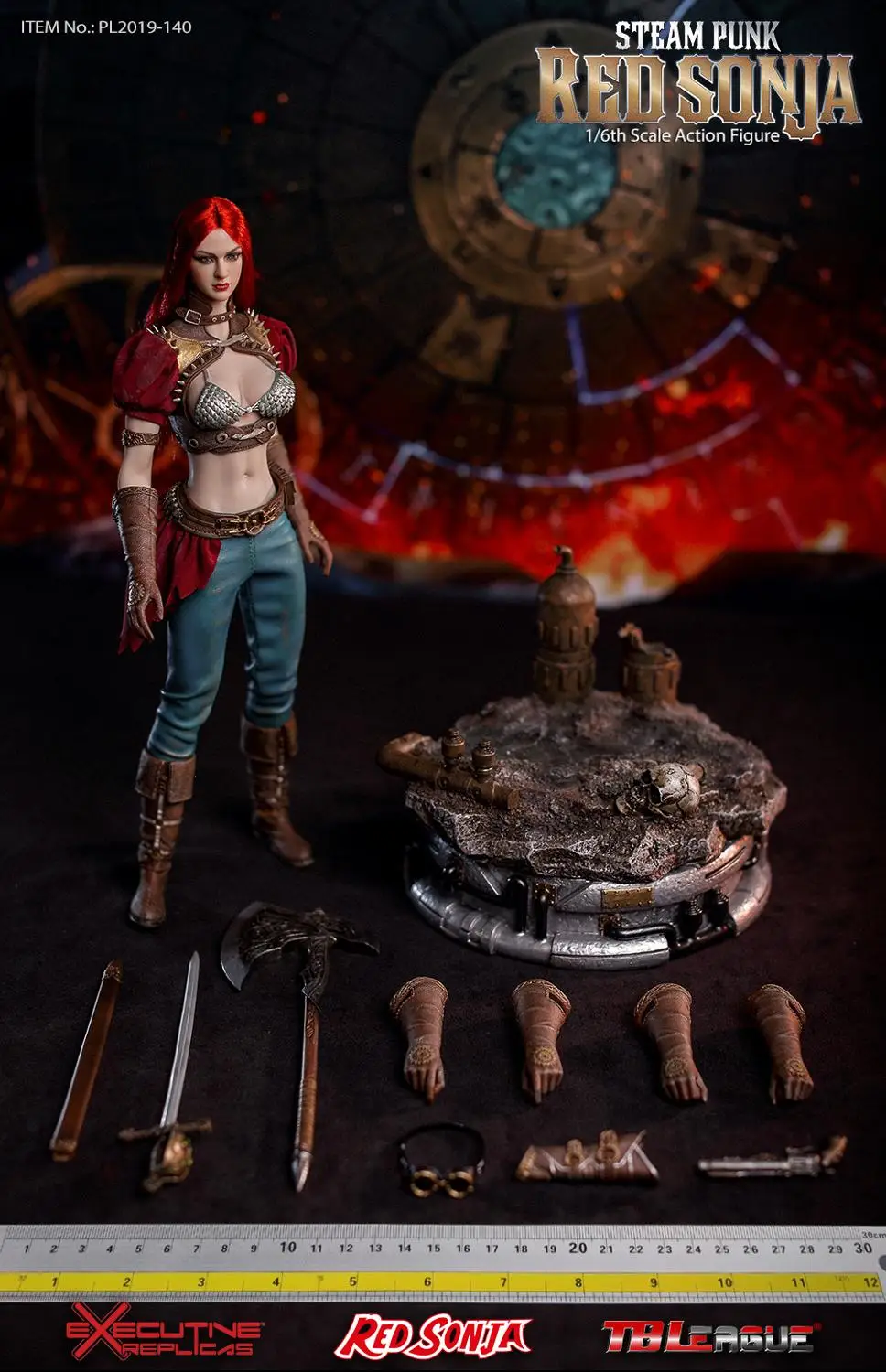 TBLeague PL2019 140 B PHICEN бесшовное женское тело Steam Punk Red Sonja 1/6 фигурка Deluxe Ver.|Игровые