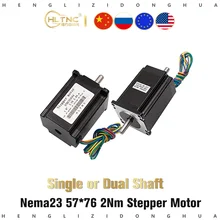 Motor paso a paso Nema23 para impresora 3D, dispositivo de 2 fases, 4 cables, 4 cables, 283,22 Ozin 2N M 76mm, para impresora 3D CNC 57HS7630 1.8deg, EU RU