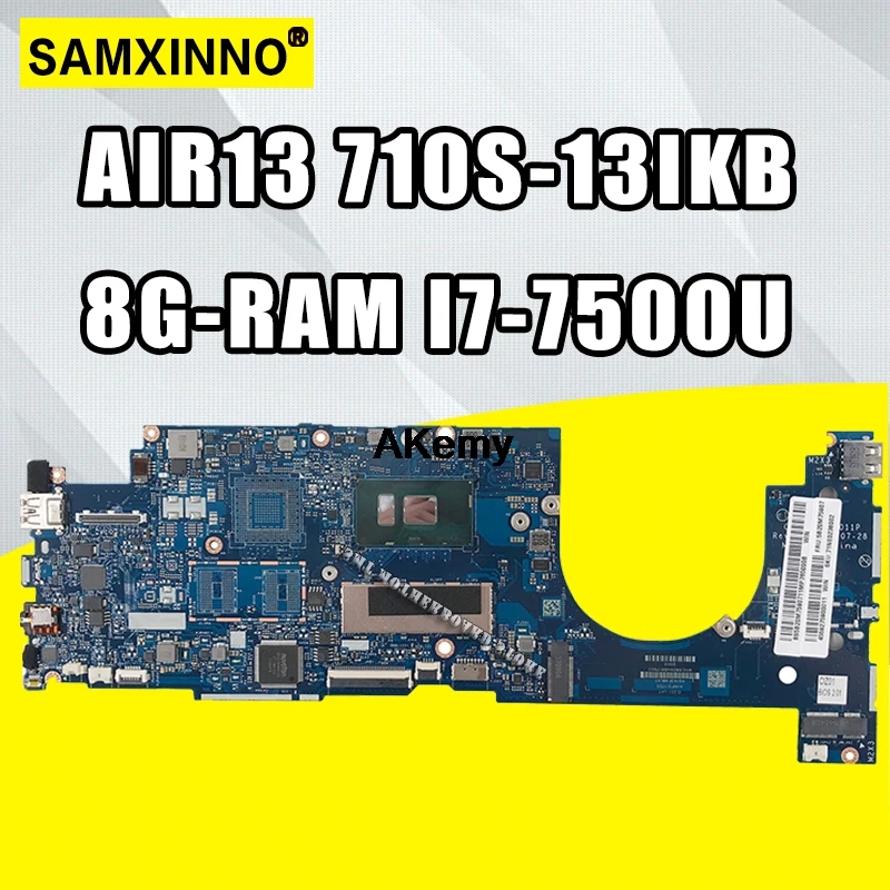 

LA-E011P Laptop motherboard for Lenovo Ideapad AIR13 710S-13IKB original mainboard 8G-RAM I7-7500U