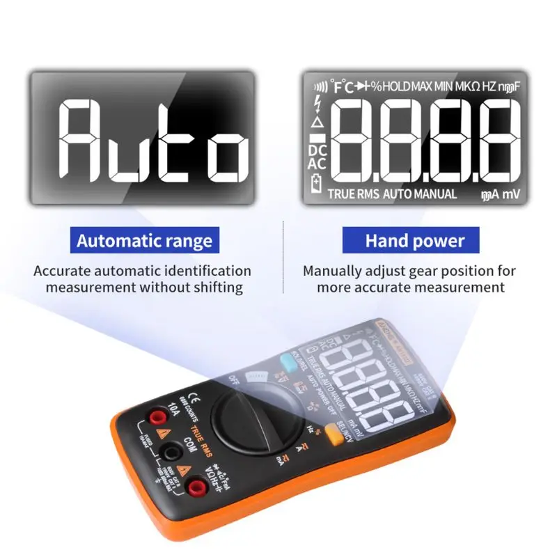 OOTDTY Цифровой мультиметр 6000 автонастройка True RMS бесконтактная проверка напряжения переменного тока/постоянного тока диод Температура A5YD