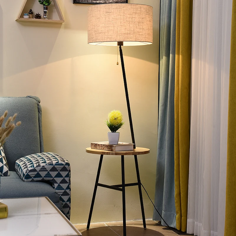 Nordic Modern Wood and Iron Floor lamp Light LED E27 for living room dining bedroom hotel project | Лампы и освещение