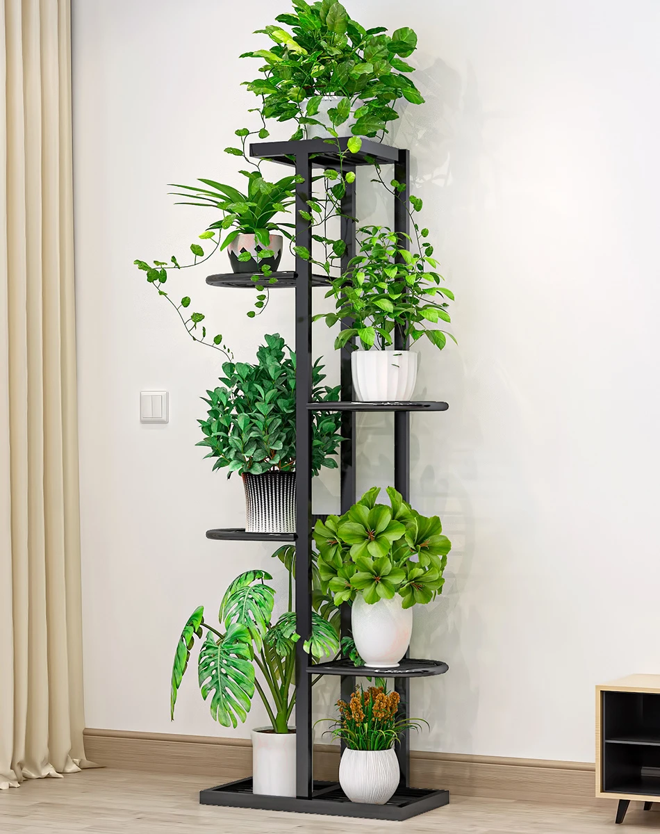 Indoor Household Balcony Decorate Iron Art Of Shelf A Living Room Simplicity Flowerpot Multi-storey Pylons Green Luo
