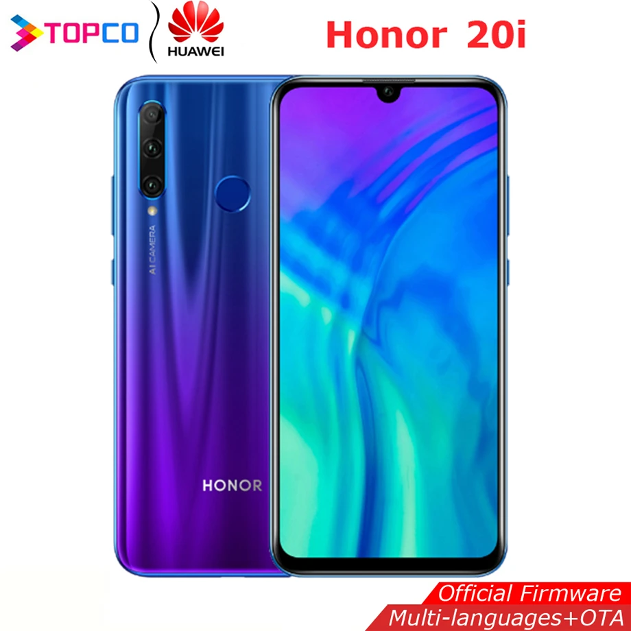 Honor 20i Оригинал Kirin 710 Восьмиядерный 6 21 'Ɗ камеры 3400 мАч ГБ ОЗУ 64 Гб ПЗУ