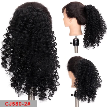 

DIANQI Drawstring Afro Short Kinky Curly Ponytail Synthetic curly Hair Extensions Pony Tail For African American