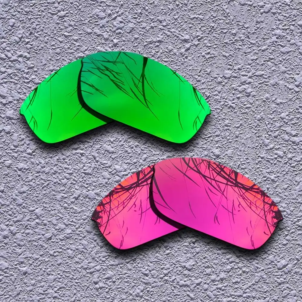 Green-Purple Red 2 пары Поляризованные замена линз для Oakley Бронежилет солнечные очки к куртке-несколько вариантов - Цвет линз: Green-Purple Red