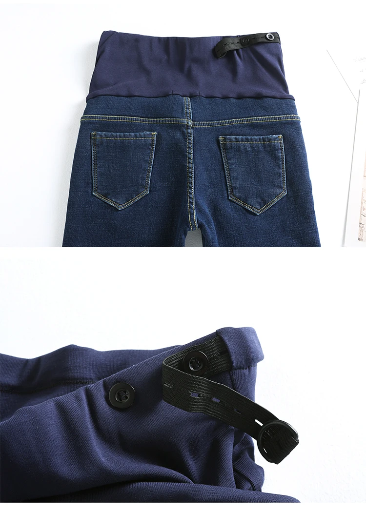 719# эластичные джинсы с бархатом для беременных, обтягивающие джинсы, зимние модные брюки-карандаш для беременных женщин, брюки для беременных