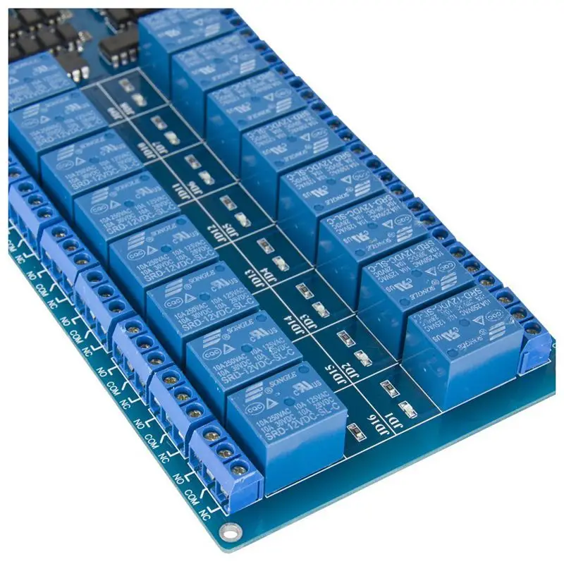 BMBY-12V 16-канальный релейный модуль доска с защитой для оптронной пары LM2576 Мощность PIC AVR MCU DSP ARM