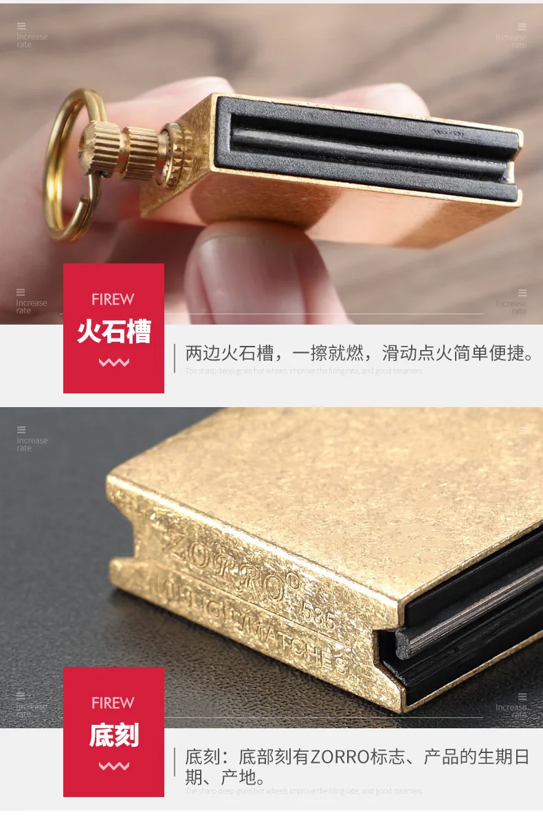 New Zorro copper lighter kerosene creative lettering ten thousand times match man lighter personality gift boyfriend