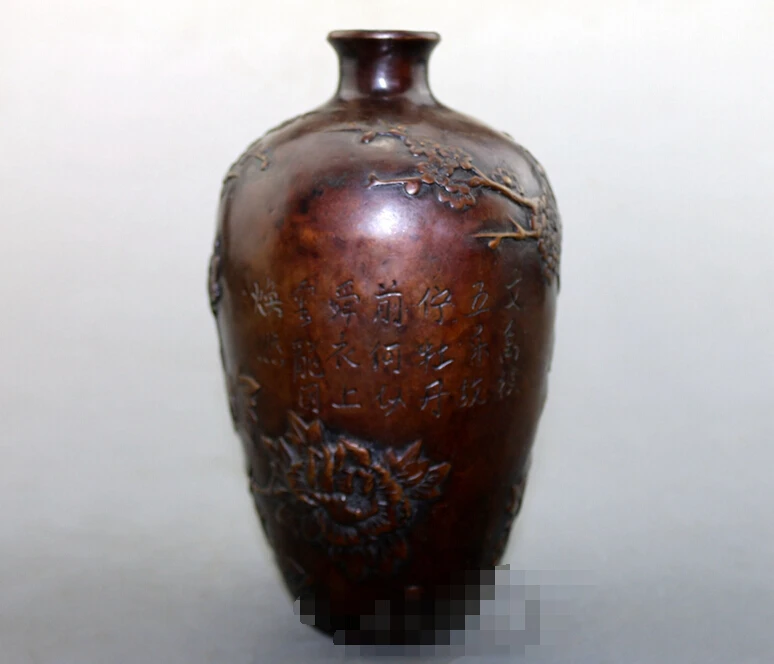514+Antique bronze copper vase ornaments cyana antique Home Furnishing decoration Feng Shui Collection