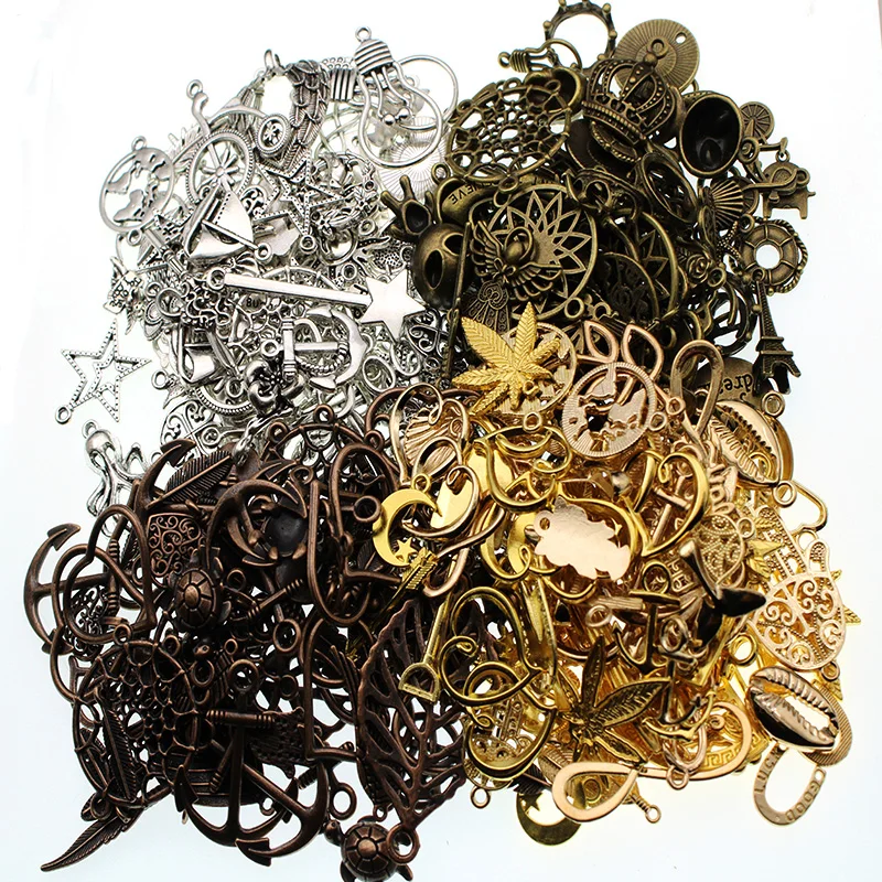 mix color 20 шт винтажные металлические 4 цвета смешанные размеры случайные подвески в виде животных для самостоятельного изготовления ювелирных изделий браслет ожерелье ювелирные изделия ручной работы - Окраска металла: mix color