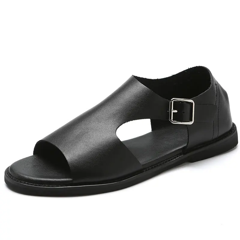 mens soft leather sandals