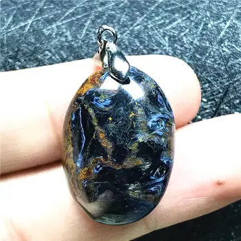 

Genuine Natural Blue Pietersite Pendant For Woman Lady Man Love Crystal 29x18x9mm Beads Oval Namibia Energy Stone Jewelry AAAAA