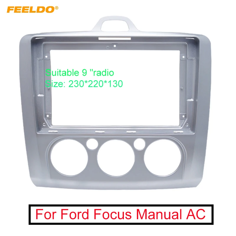 

Автомагнитола FEELDO 2Din с рамкой, подходит для Ford Focus 05-11 (ручная работа AC), DVD-панель, рамка для установки приборной панели, комплект обшивки ободка