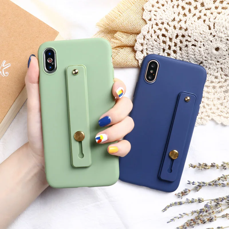 

Wristband Silicone Case For iPhone XR XS Max X 7 8 Plus Phone Case Luxury Wrist Strap Hand Band Case for iPhone 6S 6 Plus 5S 5