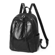 Поперечная граница напрямую от производителя рюкзак из овечьей кожи женские из натуральной кожи простые большого объема Рюкзак Школьная Сумка W