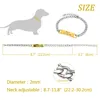 Customized Cat Chain Collar Free Engraved Puppy Kitten ID NamePlate Necklace Anti-lost Pet Collars For Small Dogs Cats Yorkshire 6