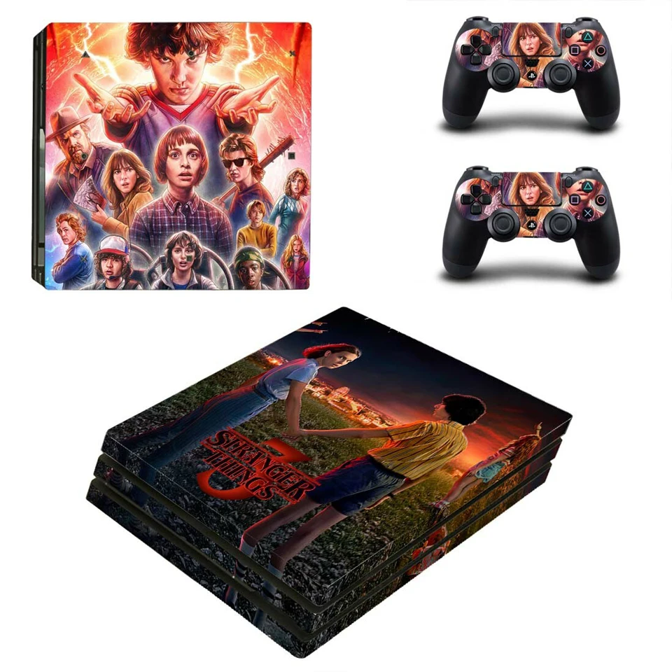 PS4 Pro стикер кожи странные вещи виниловая наклейка s для sony Playstation 4 Pro консоль и два пульта дистанционного управления