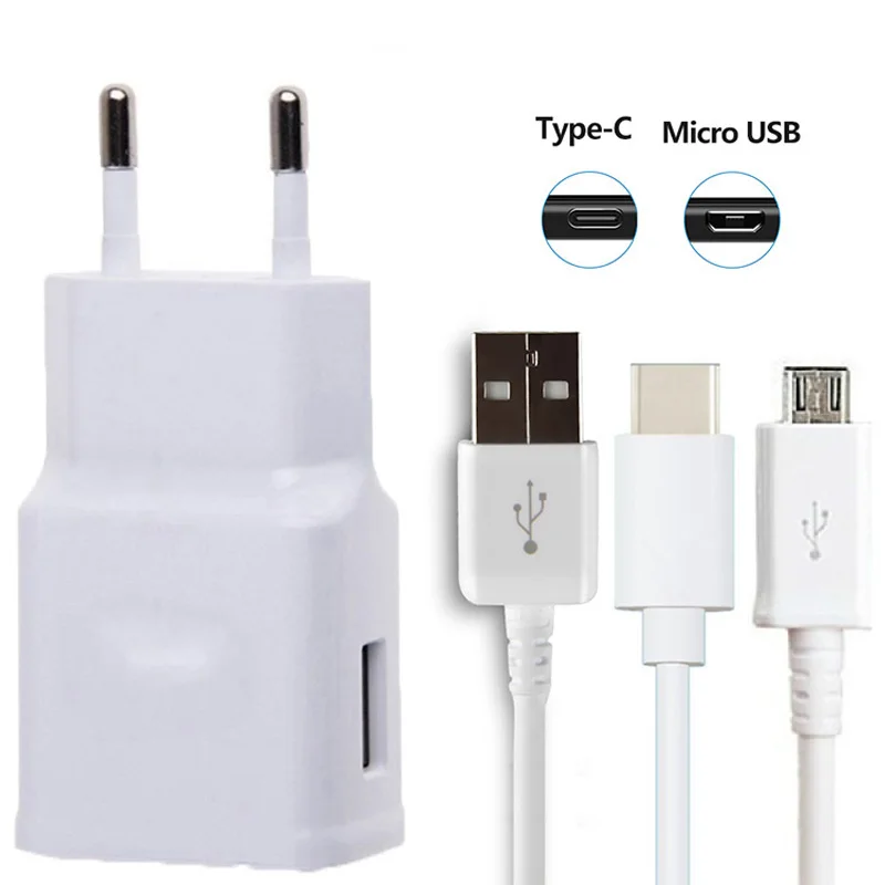 

Fast Wall Adapter EU Charger Type C Cable For A51 A71 A50 A70 OPPO A5 A7 A9 2020 A52 A72 A92 Micro USB C Mobile Phone Cable