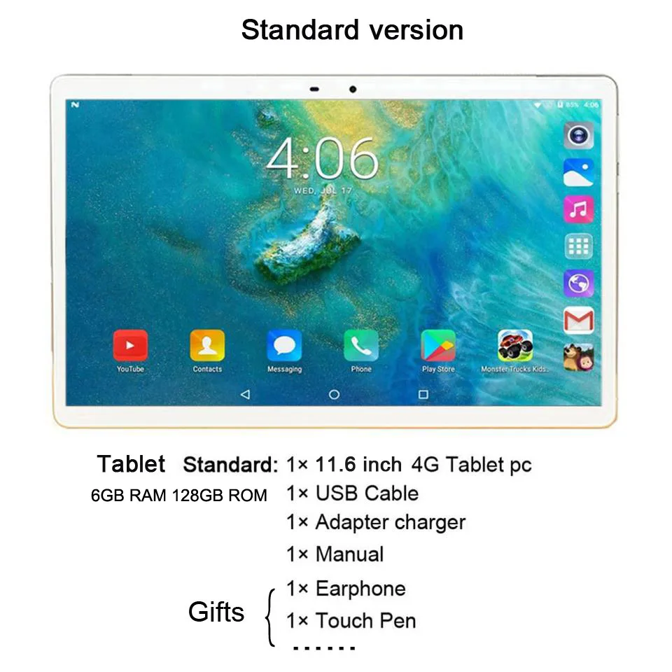 6GB 128GB 11,6 дюймов планшет 2 в 1 ноутбук планшет с клавиатурой ультрабук type-C MT6797 X20 10 ядер Android 8,1 1920*1080 128 ГБ rom - Комплект: 6GB 128GB
