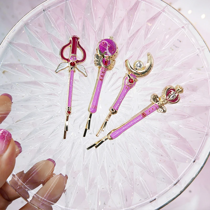 Матросская луна волшебная палочка один набор 4 шт Kawaii металлические