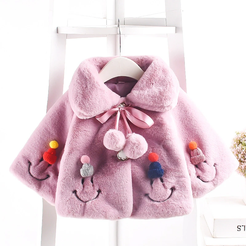 Зимние пальто для девочек детская модная плотная Вельветовая куртка из искусственного меха для маленьких девочек, детская верхняя одежда для дня рождения, одежда для малышей - Цвет: picture color