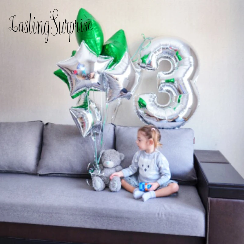 Воздушные шары из фольги Globos 18 &quotнадувной Гелиевый шар со звездой и сердцем