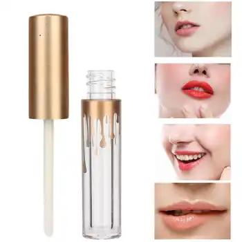

10pcs Empty Lip Gloss Tube DIY Lipstick Bottle Container Makeup Tool (2.5ml/pc Matte Gold Cap) Empty Makeup Cosmetic Container