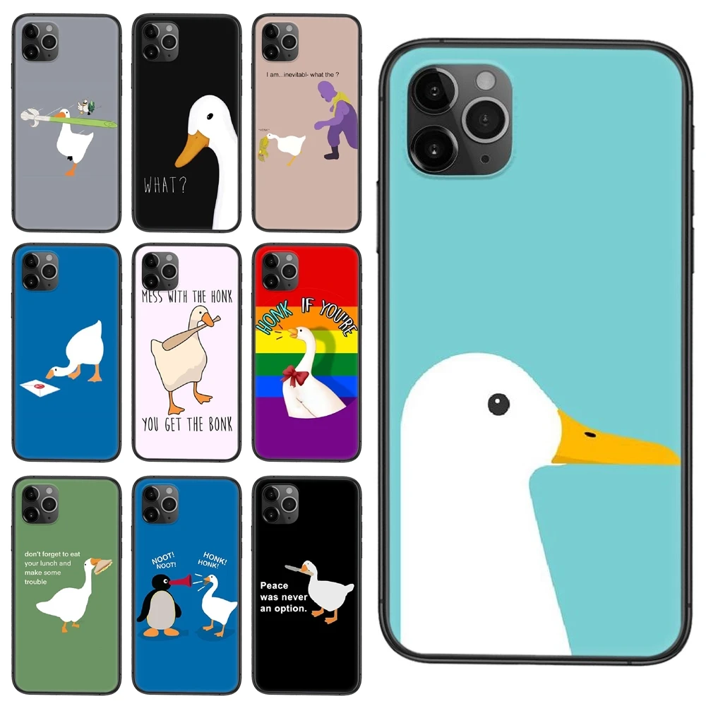 Мягкий чехол для телефона из ТПУ iPhone 11 12 Pro Mini 5 5S SE 5C 6 6S 7 8 X XR XS Plus Max Duck Goose Game |