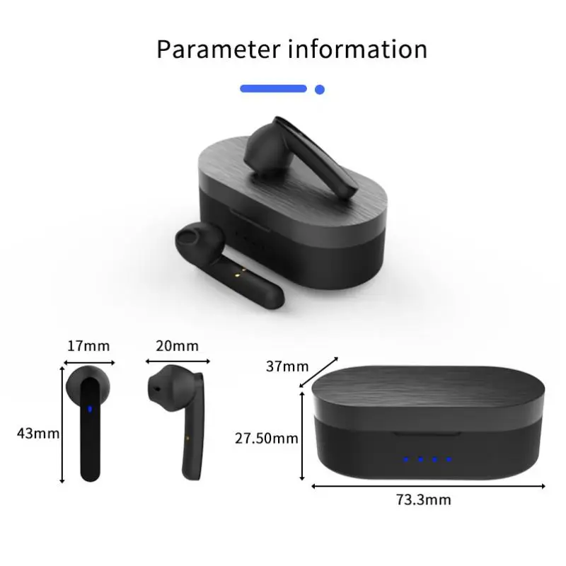 Bluetooth V5.0 наушники беспроводные с микрофоном умные сенсорные спортивные