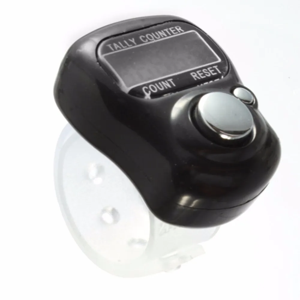 Мини 5-разрядный ЖК-дисплей электронные цифровые часы для игры в гольф Finger ручной кольцо учетный счетчик
