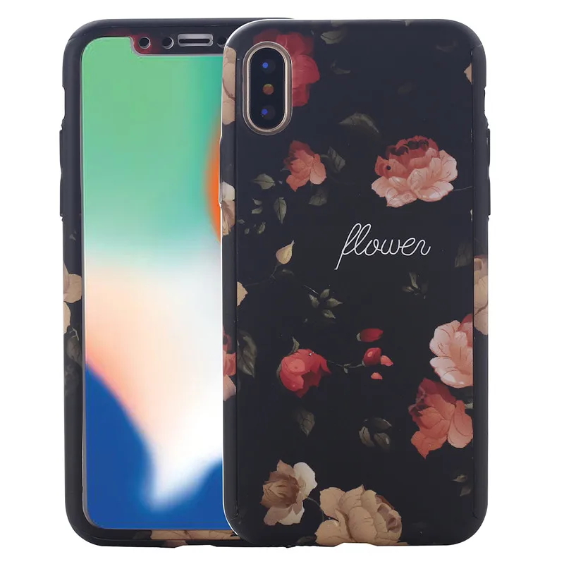 a3 Для Apple iPhone 11 Pro Xs Max XR X 8 7 6 6S Plus 5 5S SE 360 градусов Полная защита тела Роскошный Ретро чехол с цветочным рисунком - Цвет: a3
