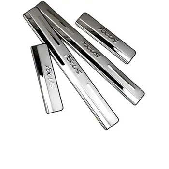 

stianlesssteel auto door sill protector scuff plate sills guard Car Styling for Ford Focus 2 mk2 2012-2018