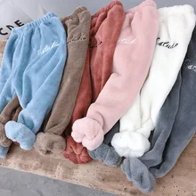 Детская одежда; Детские теплые брюки; бархатные зимние домашние брюки для мужчин и женщин; детская верхняя одежда; детские брюки