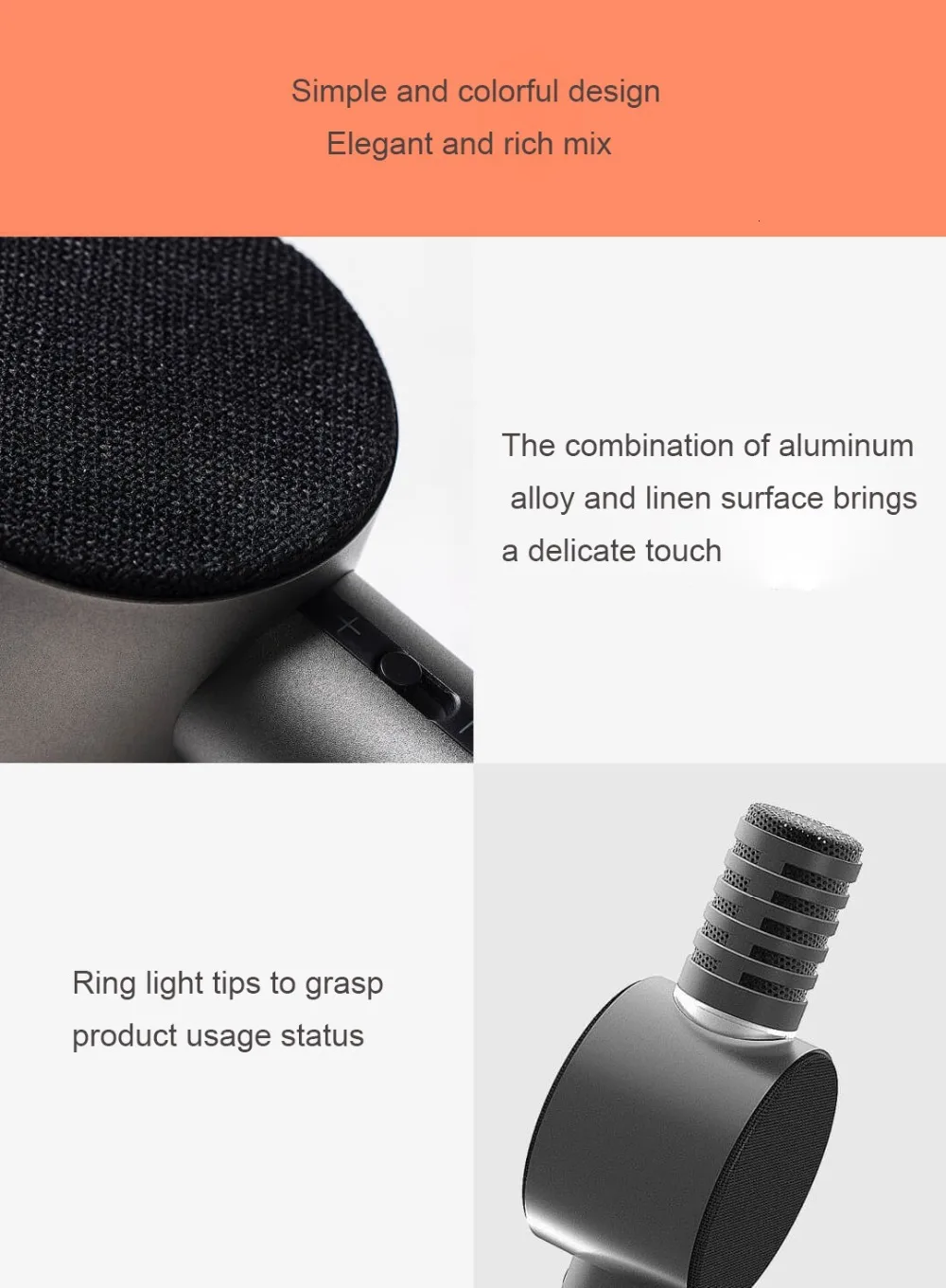 Xiaomi xiaohou audio wireless microphone karaoke Unique Acoustic Design Multi-Scenario Use Microphone Speaker integration (26)